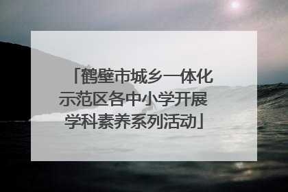 鹤壁市城乡一体化示范区各中小学开展学科素养系列活动