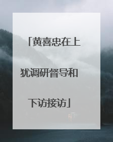 黄喜忠在上犹调研督导和下访接访