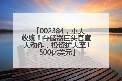 002384，重大收购！存储器巨头官宣大动作，投资扩大至1500亿美元