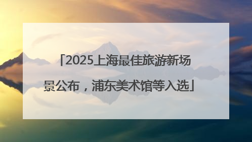 2025上海最佳旅游新场景公布，浦东美术馆等入选