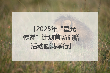 2025年“星光传递”计划首场捐赠活动圆满举行