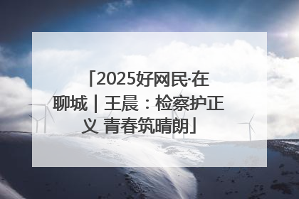 2025好网民·在聊城｜王晨：检察护正义 青春筑晴朗