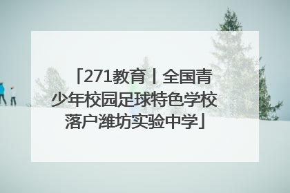 271教育丨全国青少年校园足球特色学校落户潍坊实验中学