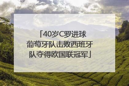 40岁C罗进球 葡萄牙队击败西班牙队夺得欧国联冠军